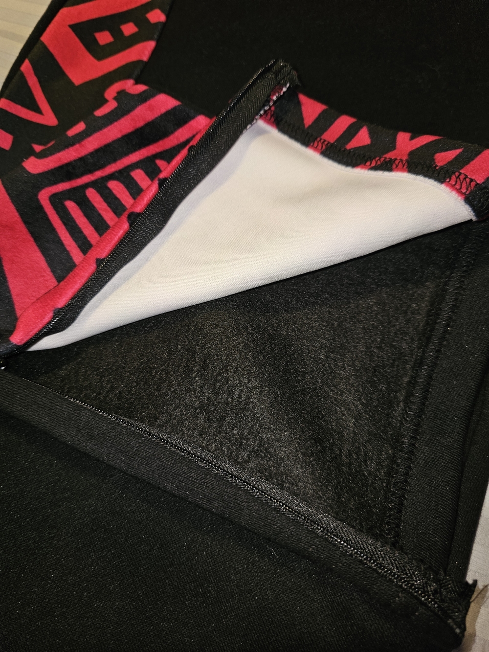 WOMANS Black Jogger Pants with Pink Geo Side Panels - Picture 6 of 12
